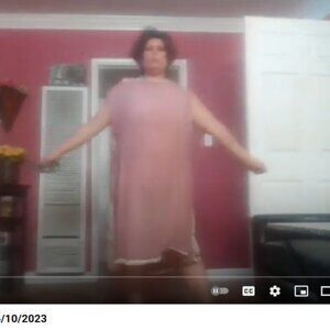 Trees Naturals Pink and Cream Hippy Dress